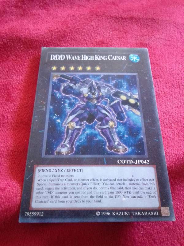 1996 Konami Yu-Gi-Oh Trading Card 'D/D/D Wave High King Caesar'