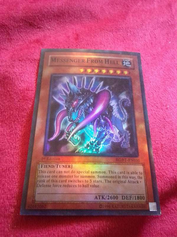 1996 Konami Yu-Gi-Oh Trading Card 'Messenger From Hell'