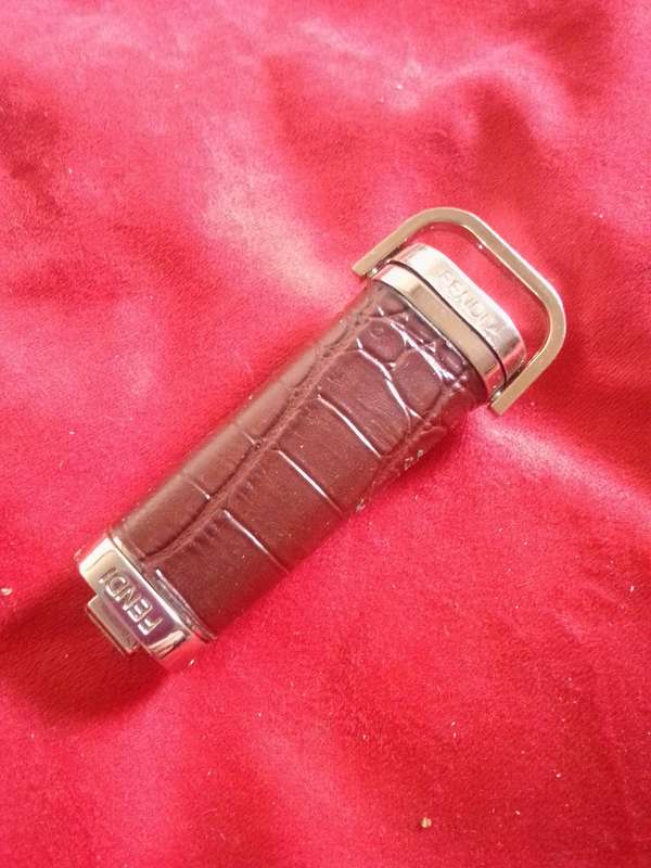Fendi Italy Leather Covered Lighter Holder