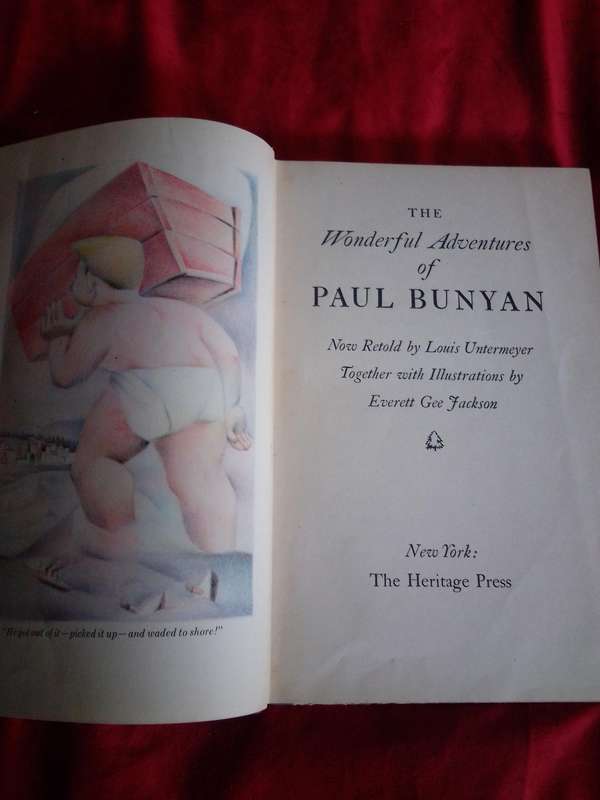 The Wonderful Adventures of Paul Bunyan 1945 Illustrated Hardcover
