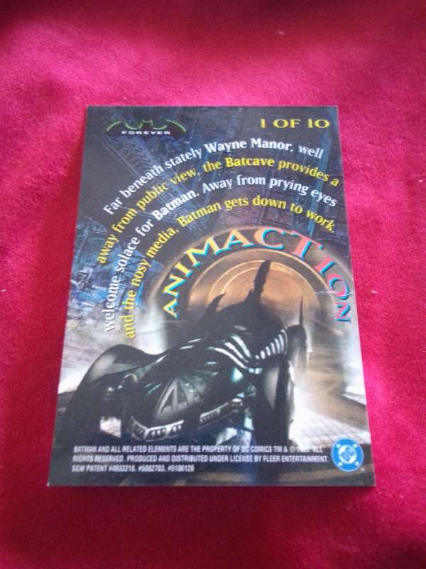 1995 Batman Forever 1 of 10 Trading Card