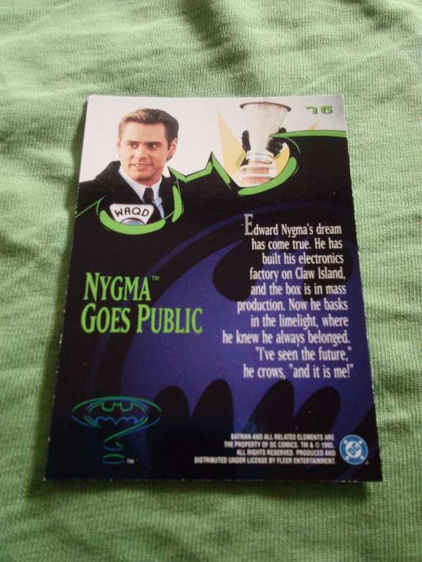 95 Fleer Ultra #76 Batman Trading Card
