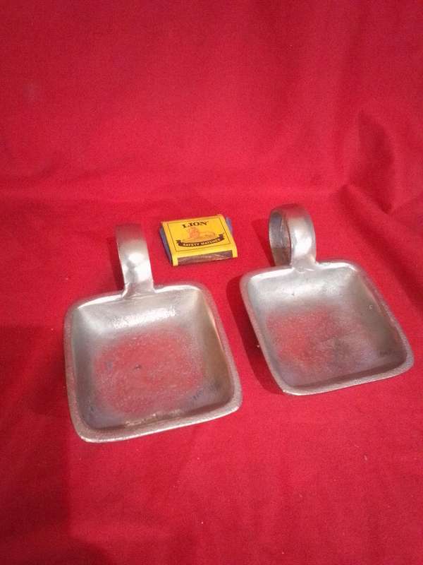 2 X Metal Candle Holders with Handles