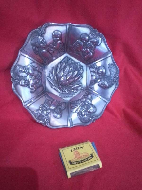 Retro South African Ethnic Themed Souvenir Sweet / Fruit Bowl