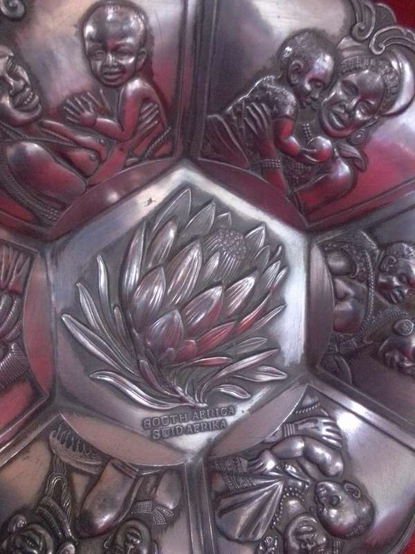 Retro South African Ethnic Themed Souvenir Sweet / Fruit Bowl