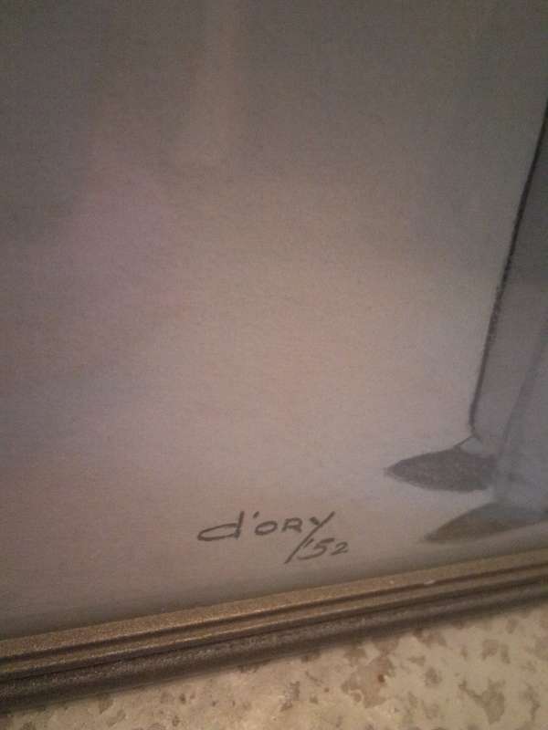 Stunning Pastel 'Portrait of a Man' Signed d'ory 1952