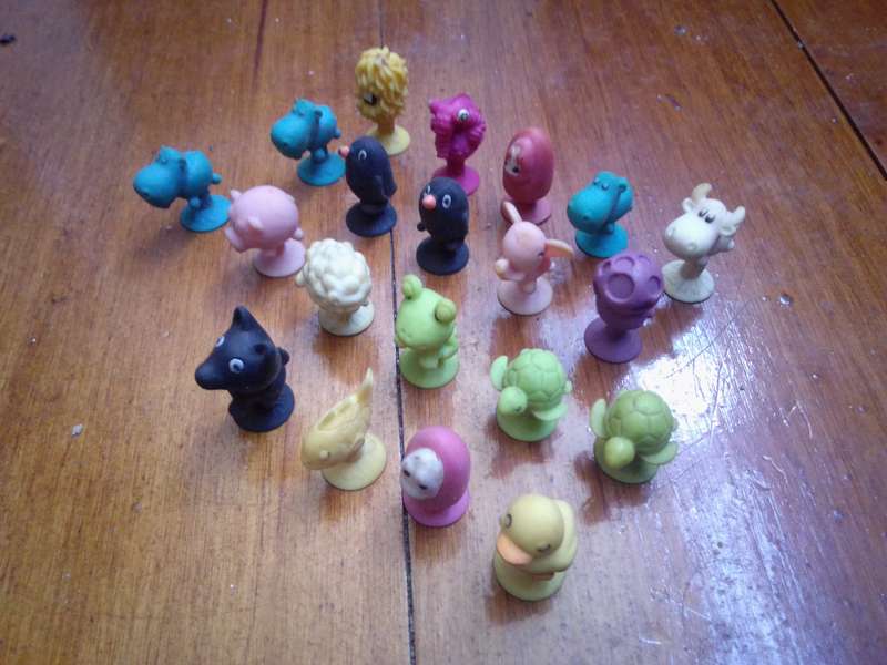Collection of Retro Rubber Mini Stikeez