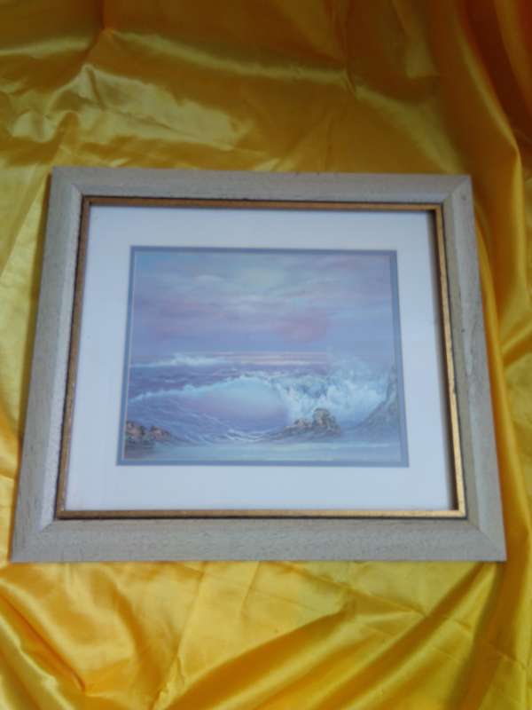 Stunning Original Oil on Board 'Seascape' Cannot Identify Artist Through This Signature