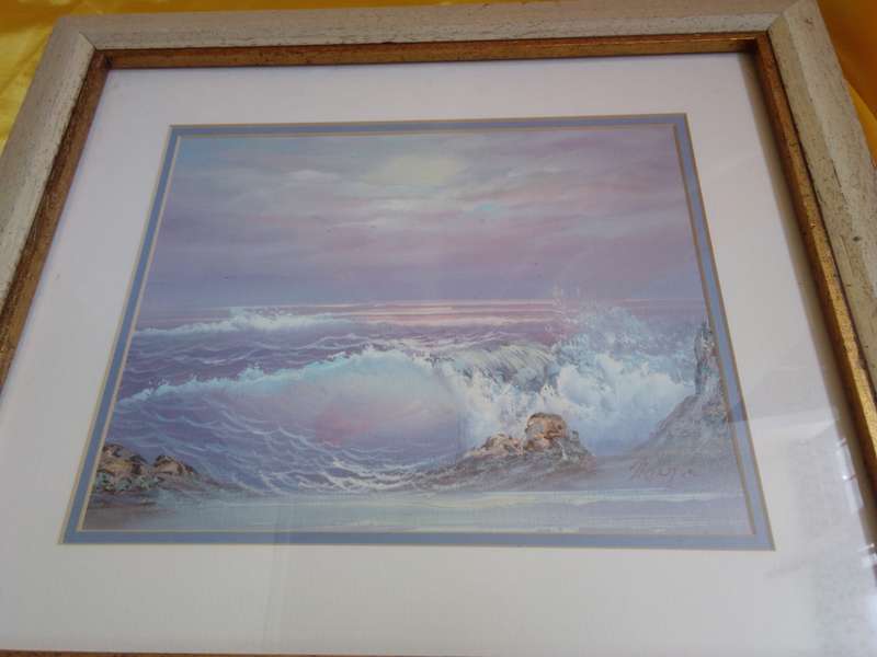 Stunning Original Oil on Board 'Seascape' Cannot Identify Artist Through This Signature