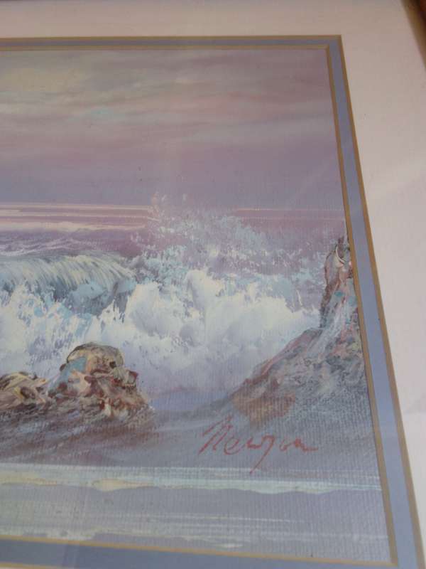 Stunning Original Oil on Board 'Seascape' Cannot Identify Artist Through This Signature