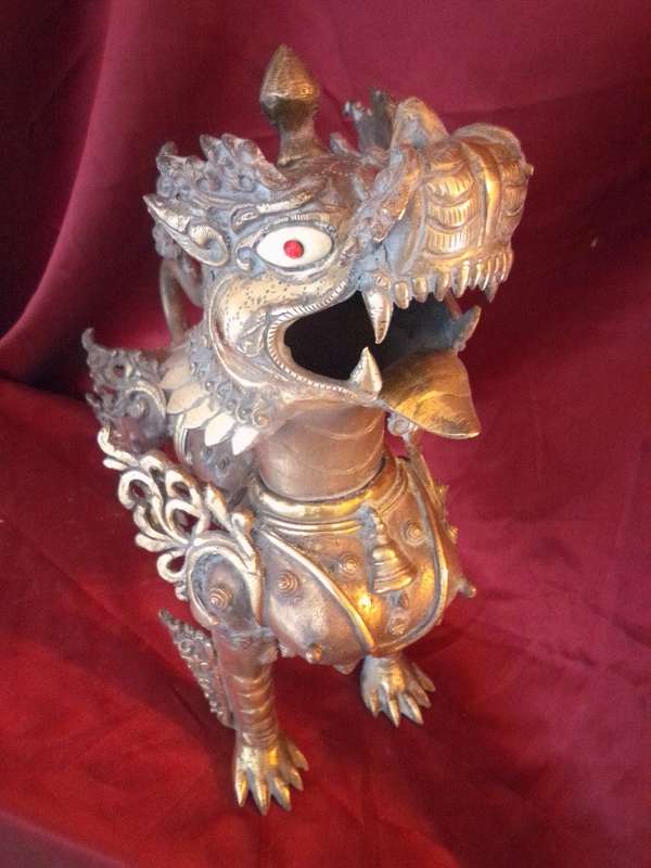 Large (Heavy) Highly Detailed Vintage Brass & Bronze Chinese Imperial Dragon