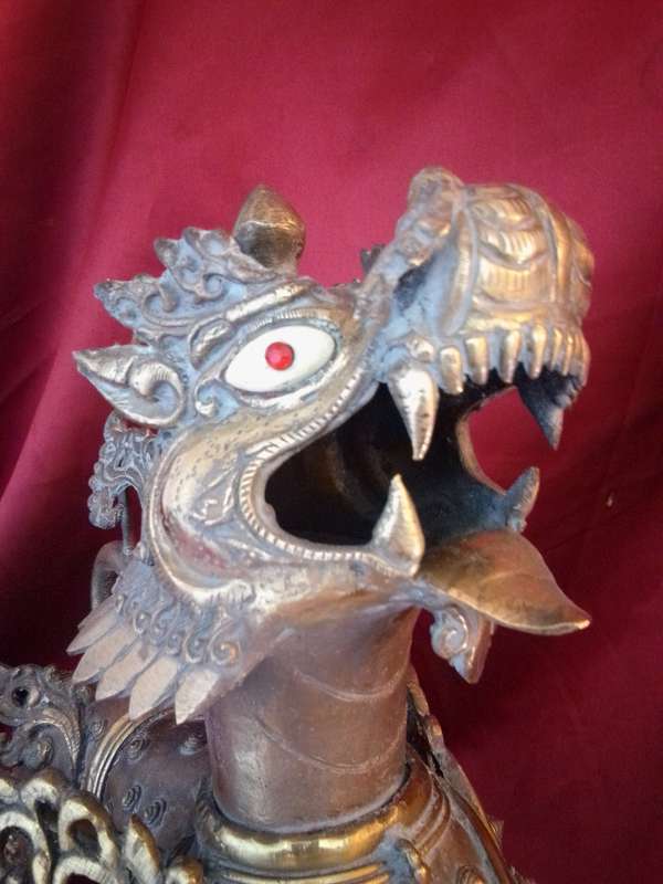 Large (Heavy) Highly Detailed Vintage Brass & Bronze Chinese Imperial Dragon