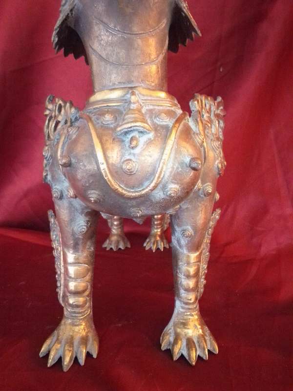 Large (Heavy) Highly Detailed Vintage Brass & Bronze Chinese Imperial Dragon