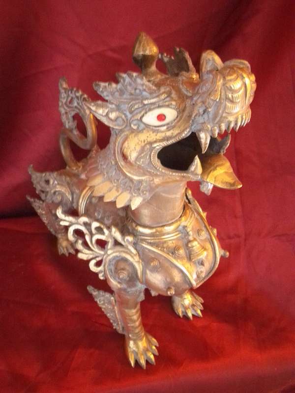 Large (Heavy) Highly Detailed Vintage Brass & Bronze Chinese Imperial Dragon