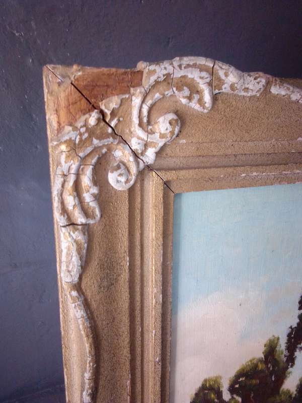 Stunning Oil on Board Signed W. Pengelly 1958 In Original Ornate Wooden Frame