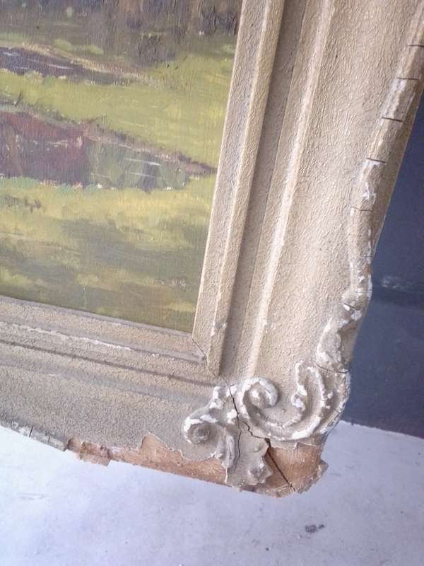 Stunning Oil on Board Signed W. Pengelly 1958 In Original Ornate Wooden Frame