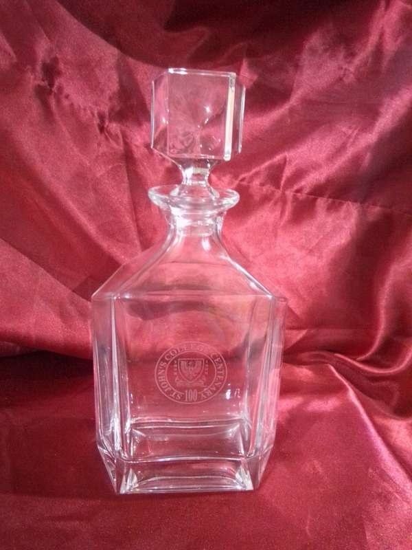 St John's College 100 Centenary 1898 - 1998 Glass Decanter (Mint Condition)