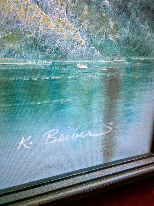 Popular 20th-C Canadian Artist K. Beiber Oil On Canvas - Signed