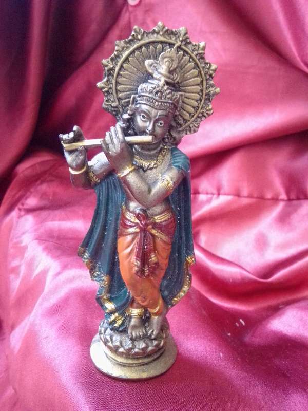 Vintage Resin Buddhist Goddess Handpainted