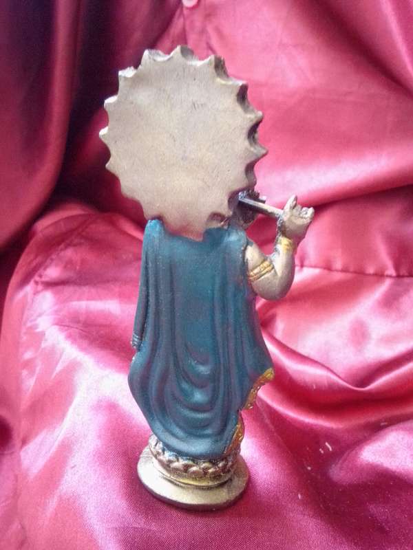 Vintage Resin Buddhist Goddess Handpainted