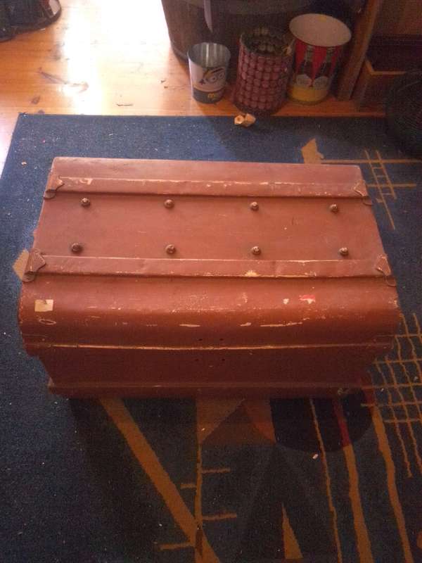 Rare 1800's Chatham & Wilkes Steel Trunk