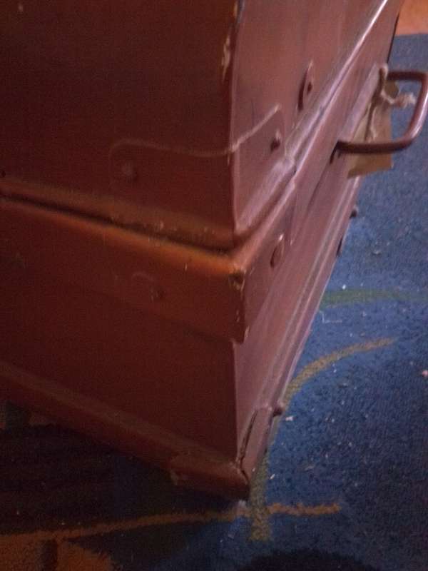 Rare 1800's Chatham & Wilkes Steel Trunk