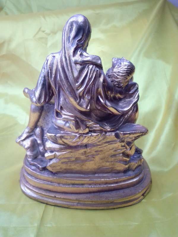 Circa 1920's - 40's Michelangelo's 'Pieta' Copper Layered Statue