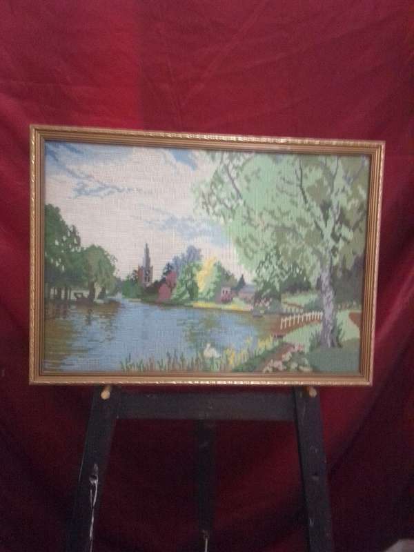 Old Stafford On Avon Framed Tapestry