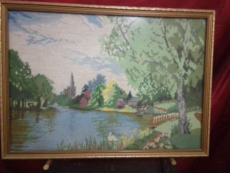 Old Stafford On Avon Framed Tapestry