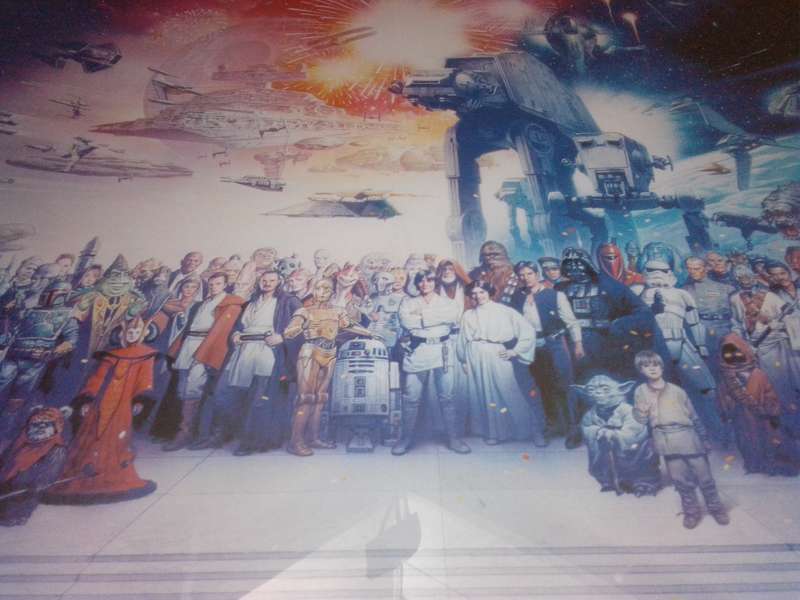 Large Framed Star Wars Universe Poster by Japanese Artist Tsuneo Sanda - Signed