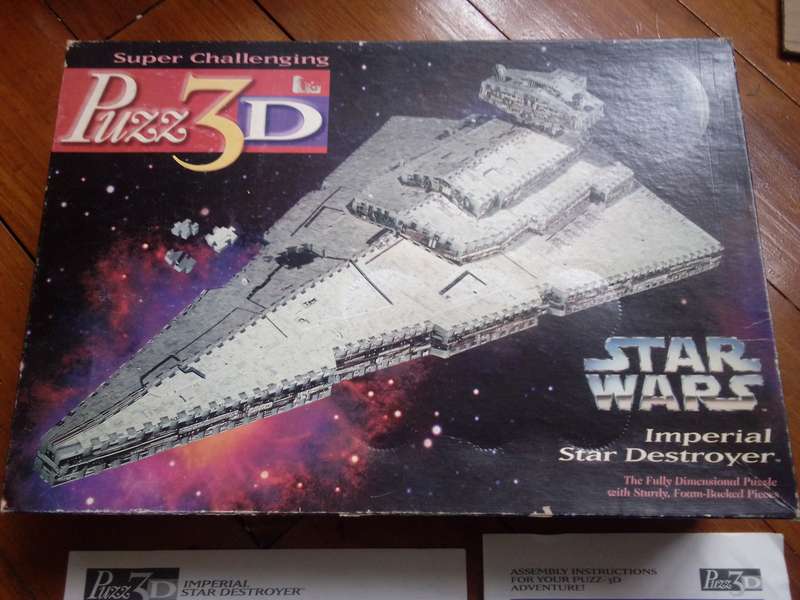 1996 Lucasfilm Milton Bradley Star Wars 3D Imperial Star Destroyer Puzzle