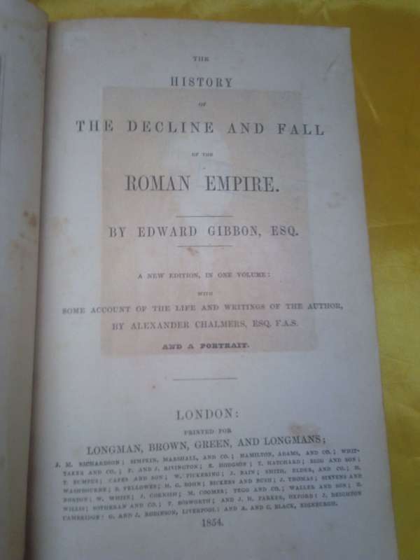 Circa 1854 The Decline & Fall of the Roman Empire - Edward Gibbon