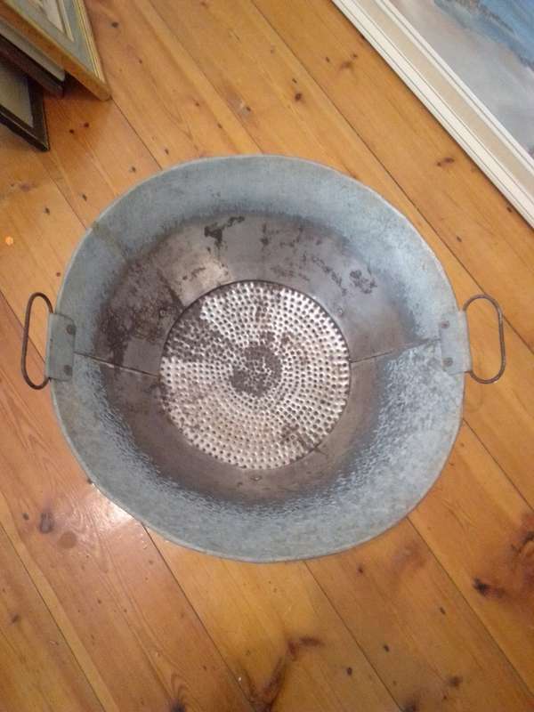 Vintage (1900 - 1949) Galvanized Coffee Roasting Drum