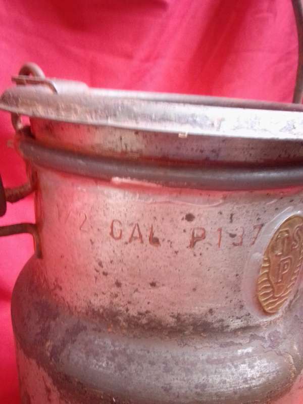 Vintage 1/2 Gallon P137 TSP Branded Milk Can
