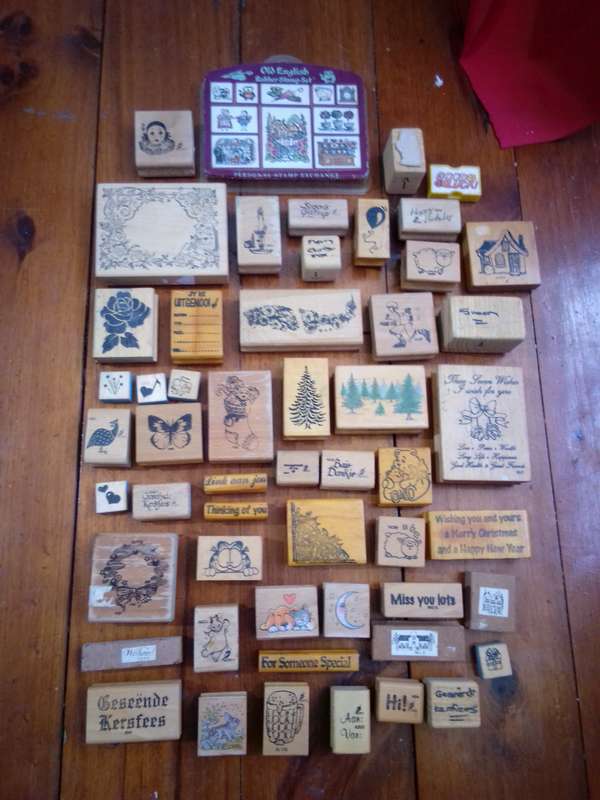62 x Vintage / Retro Rubber Stamps