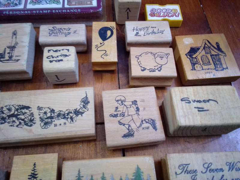 62 x Vintage / Retro Rubber Stamps