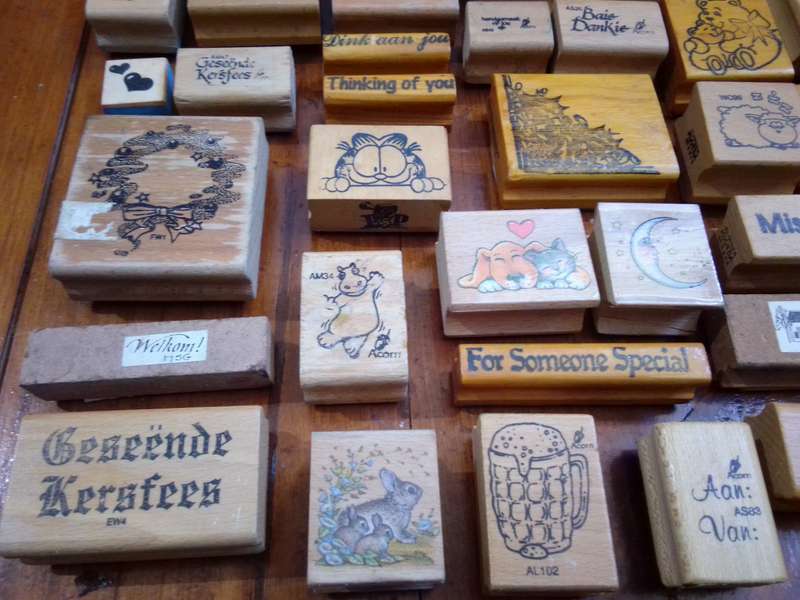 62 x Vintage / Retro Rubber Stamps