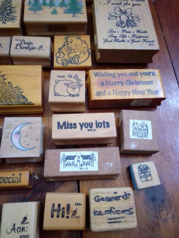 62 x Vintage / Retro Rubber Stamps