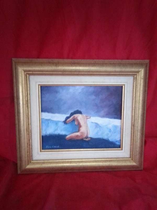 Stunning Oil on Board 'Nude' by Popular SA Artist Dave Croad Titled Pathos