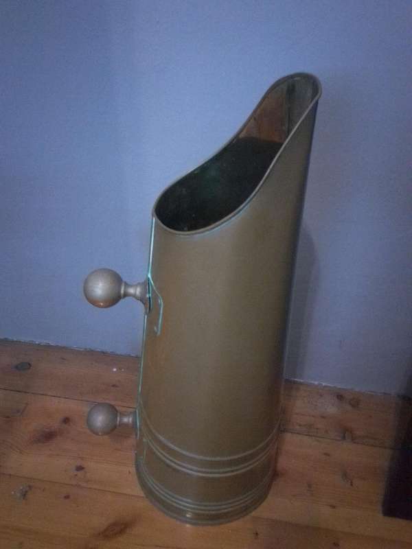 Large Edwardian Brass Coal Scoop