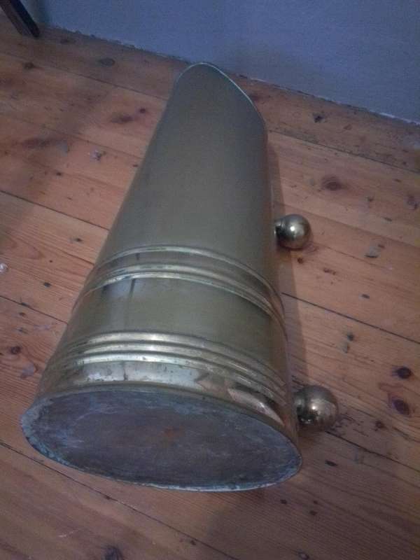 Large Edwardian Brass Coal Scoop