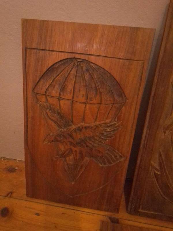 SA Parachute Battalion (1978 - 79) Wooden Plaques + Boer War Era Clay Plaque