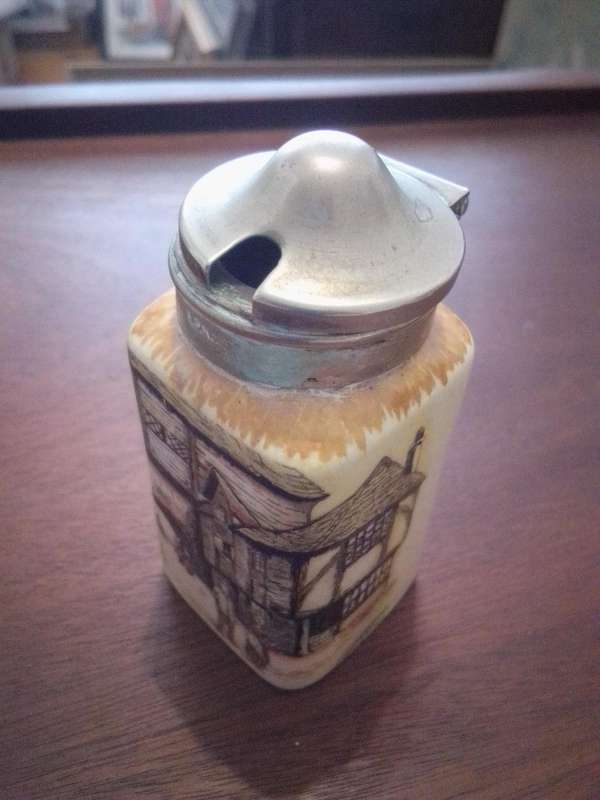 Art Deco Lancaster Sandland 'The Jolly Drover' Mustard Pot