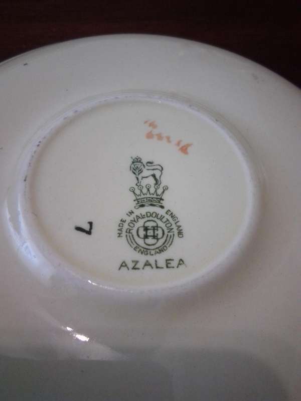 Circa 1930's Royal Doulton 'Azalea' Trio