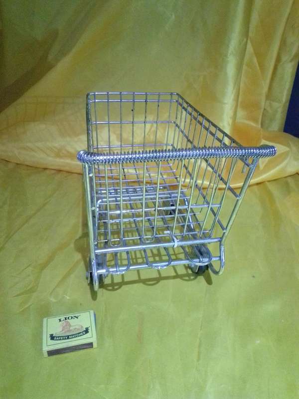 Mini Steel Replica Shopping Cart