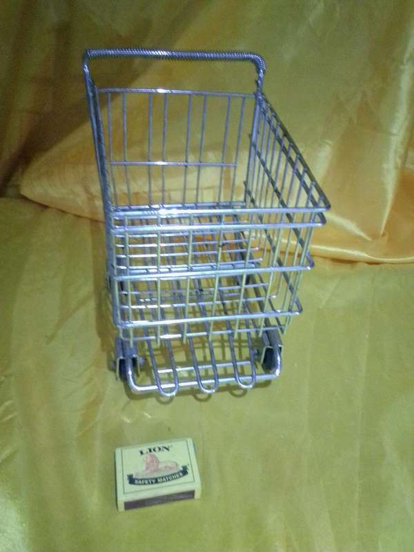 Mini Steel Replica Shopping Cart