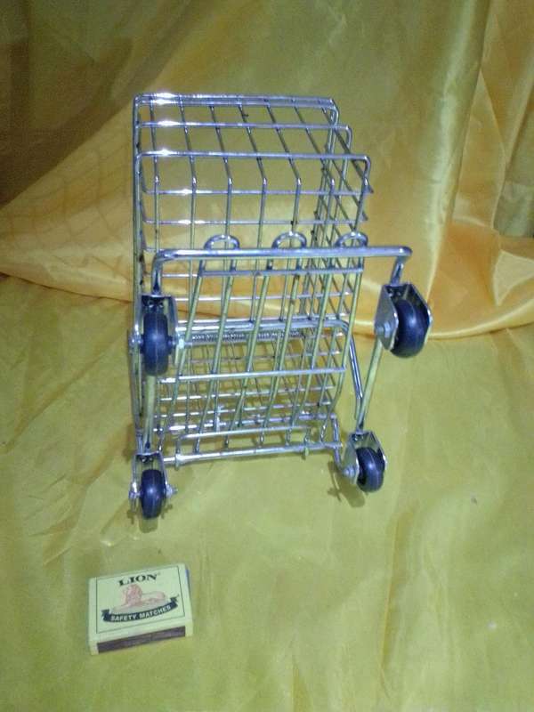 Mini Steel Replica Shopping Cart