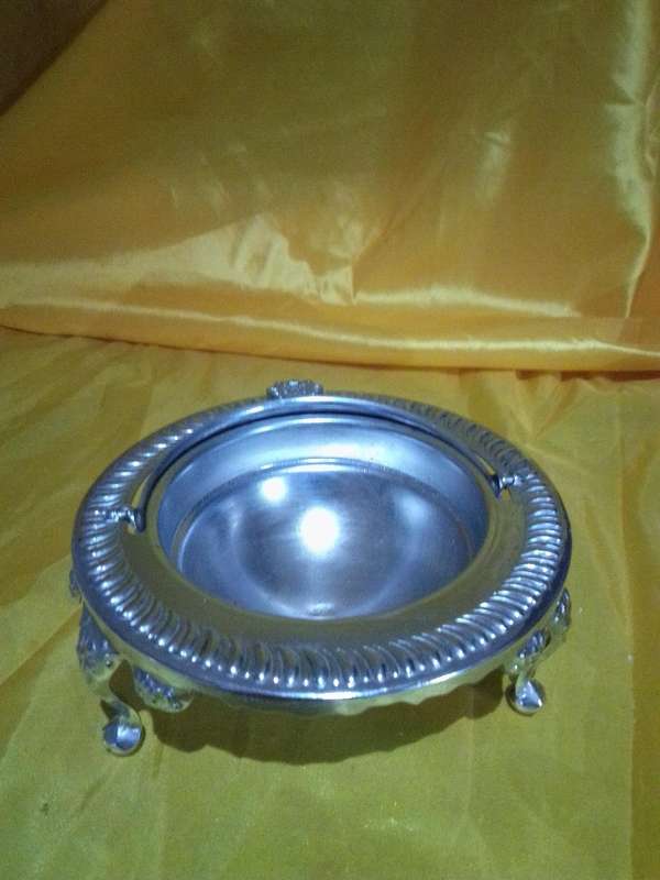 Vintage Plated Swivel Head Butter / Jam Dish on three Legs