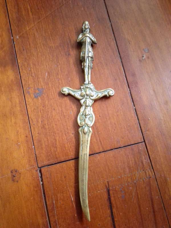 Vintage Brass Ornamental Dagger