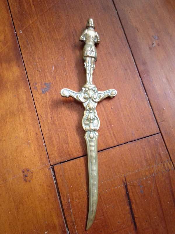 Vintage Brass Ornamental Dagger
